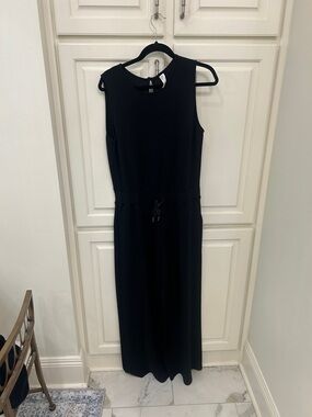 SPANX Black Sleeveless Jumpsuit with Drawstring Waist